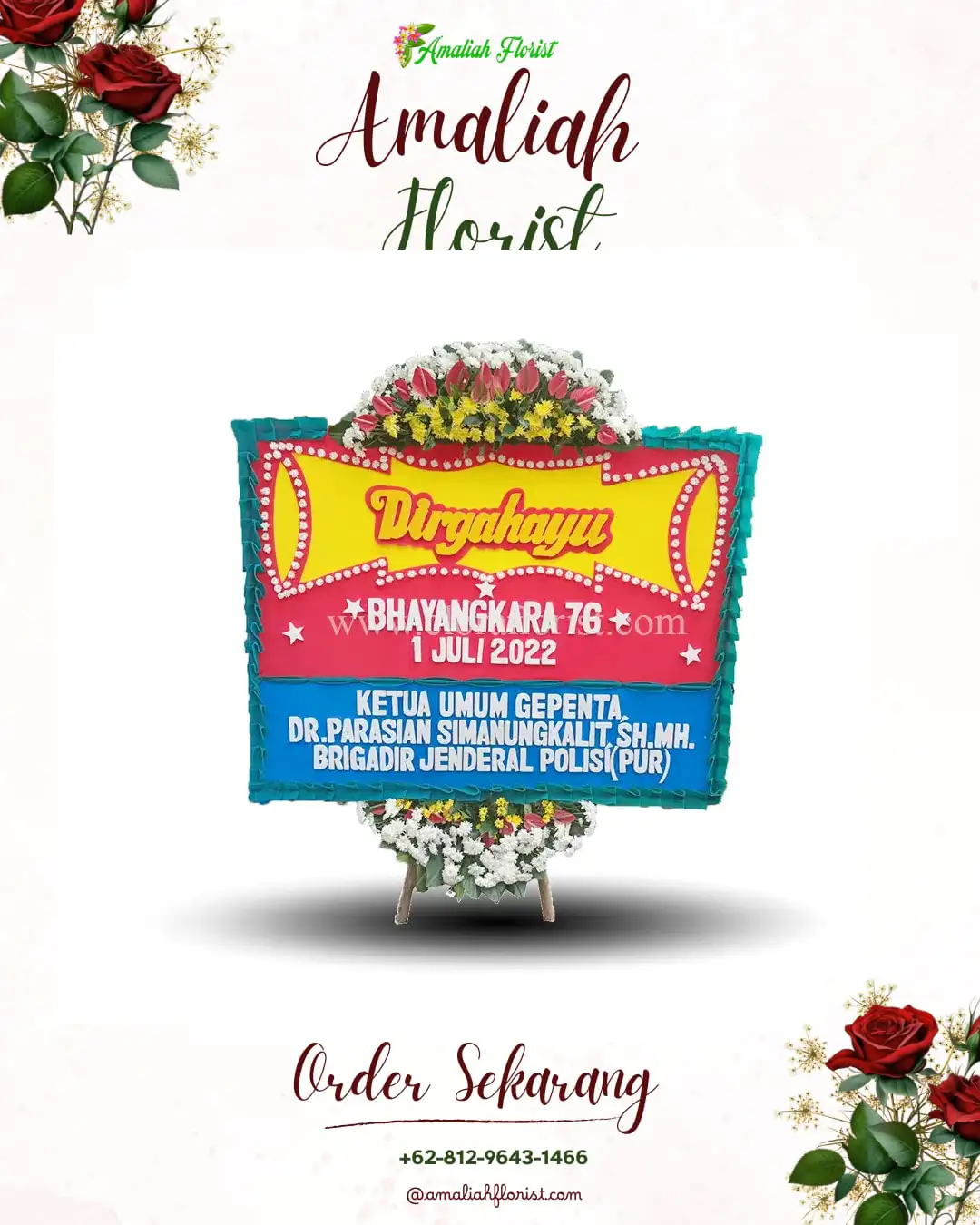 Papan Bunga HUT Ulang Tahun Jangkat Timur